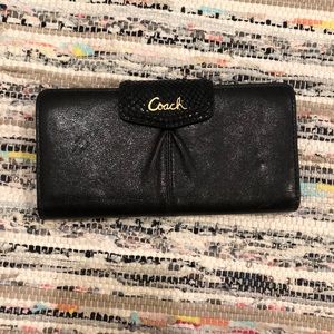Brand new black leather Coach wallet